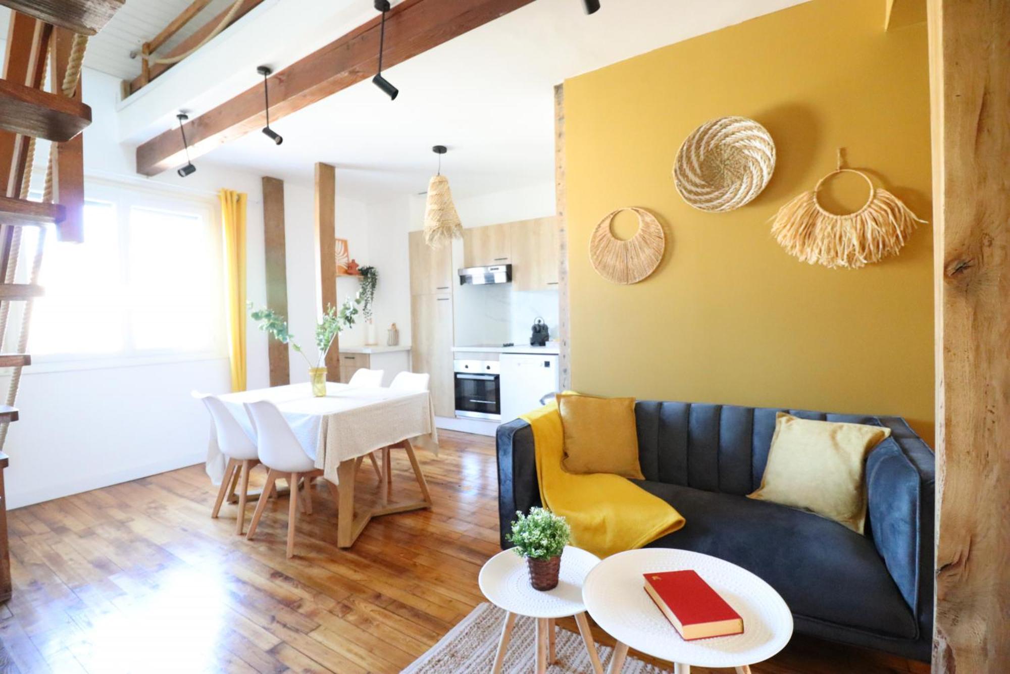 Le Boho - Charmant T3 Avec Climatisation Et Fibre Bergerac Kamer foto